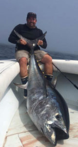 A Shimano Ocea Plugger rod and Stella 20000 spinning reel gave our friend Rob Tartaglia the advantage over this amazing 86" Bluefin tuna while fishing off Chatham, Massachusetts. That should fill the freezer for a long time!